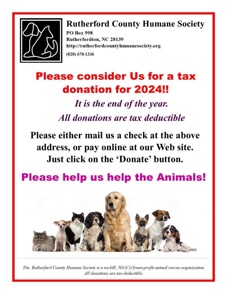 Donations are Tax Deductible